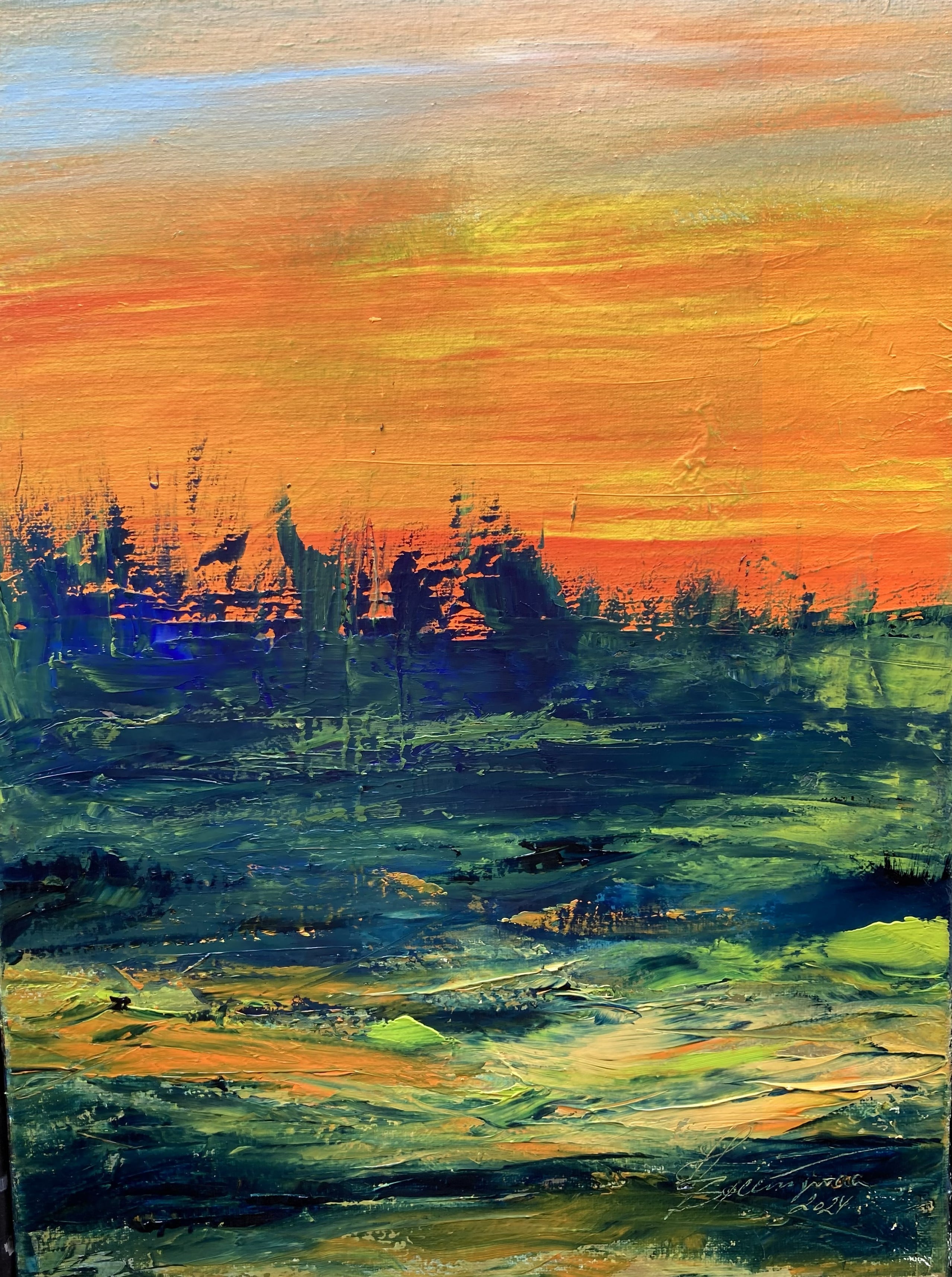 billede nr. 66 "Vildnis". Olie på lærred, mål 30 cm x 40 cm
Pris 1800 Dkr.