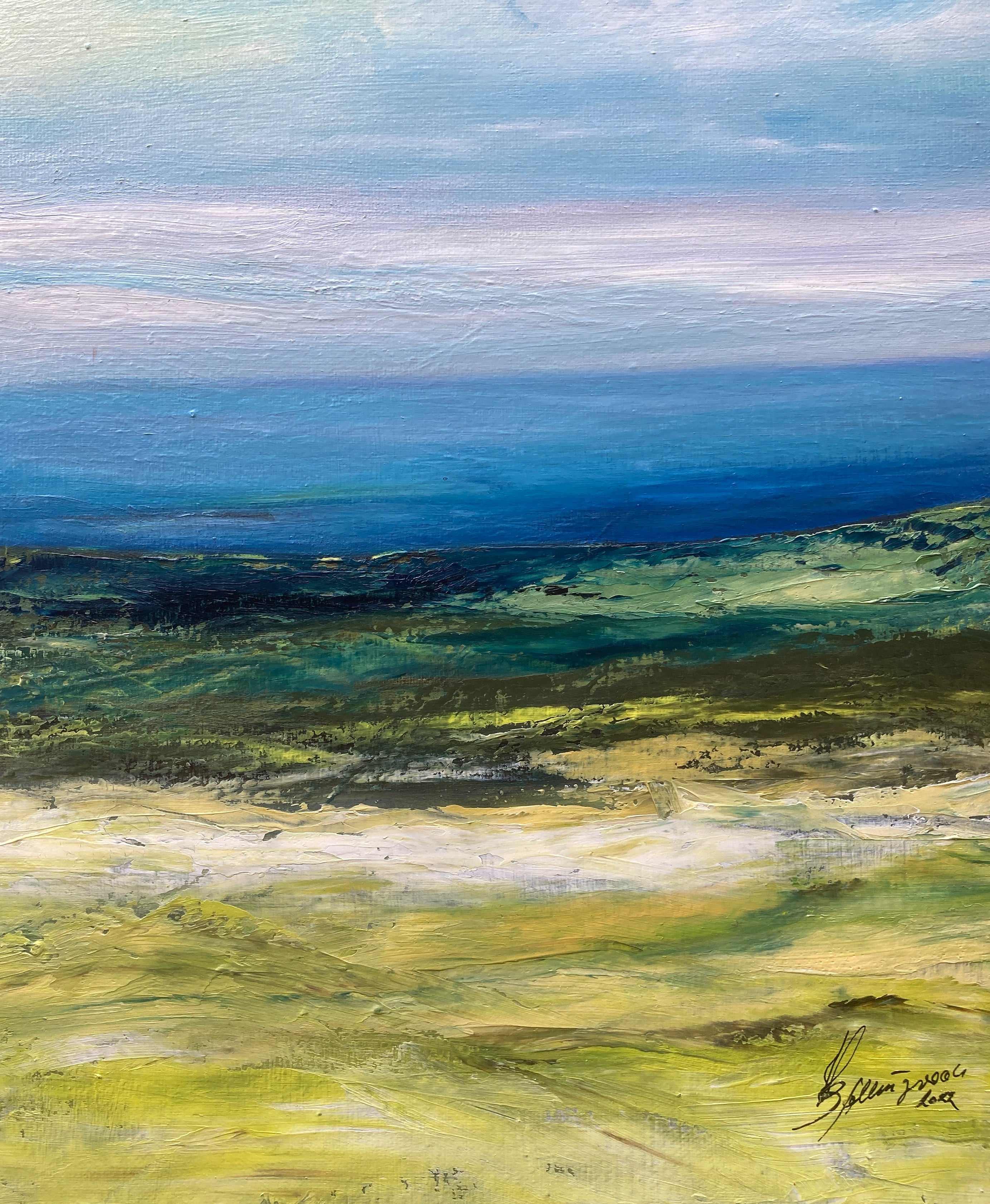 "Billed nr 22 - Dige udsigt" Marielyst,
Olie på lærred 40 cm X 50cm, Pris 2000 Dkr