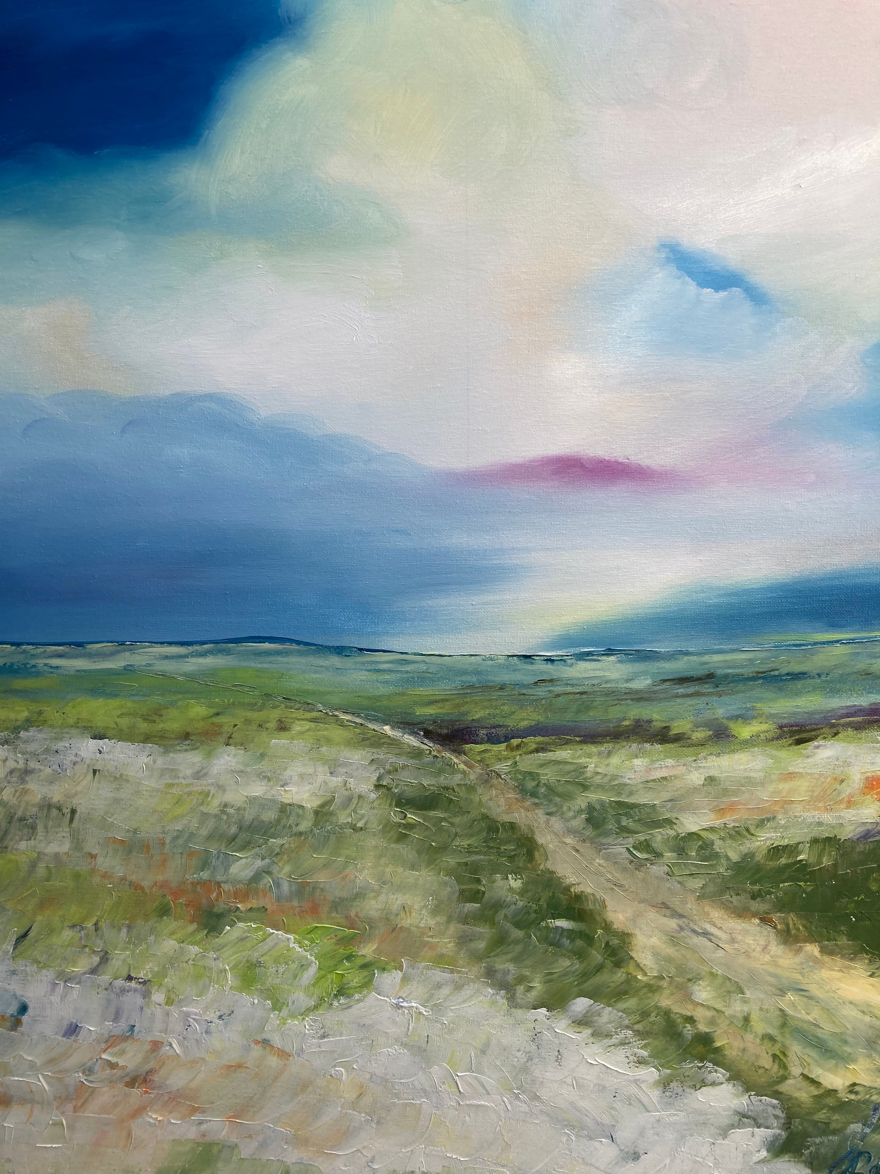 Billede nr. 25 " Strandvejen " Olie på lærred. mål 60cm x 80 cm Pris 2800 Dkr.