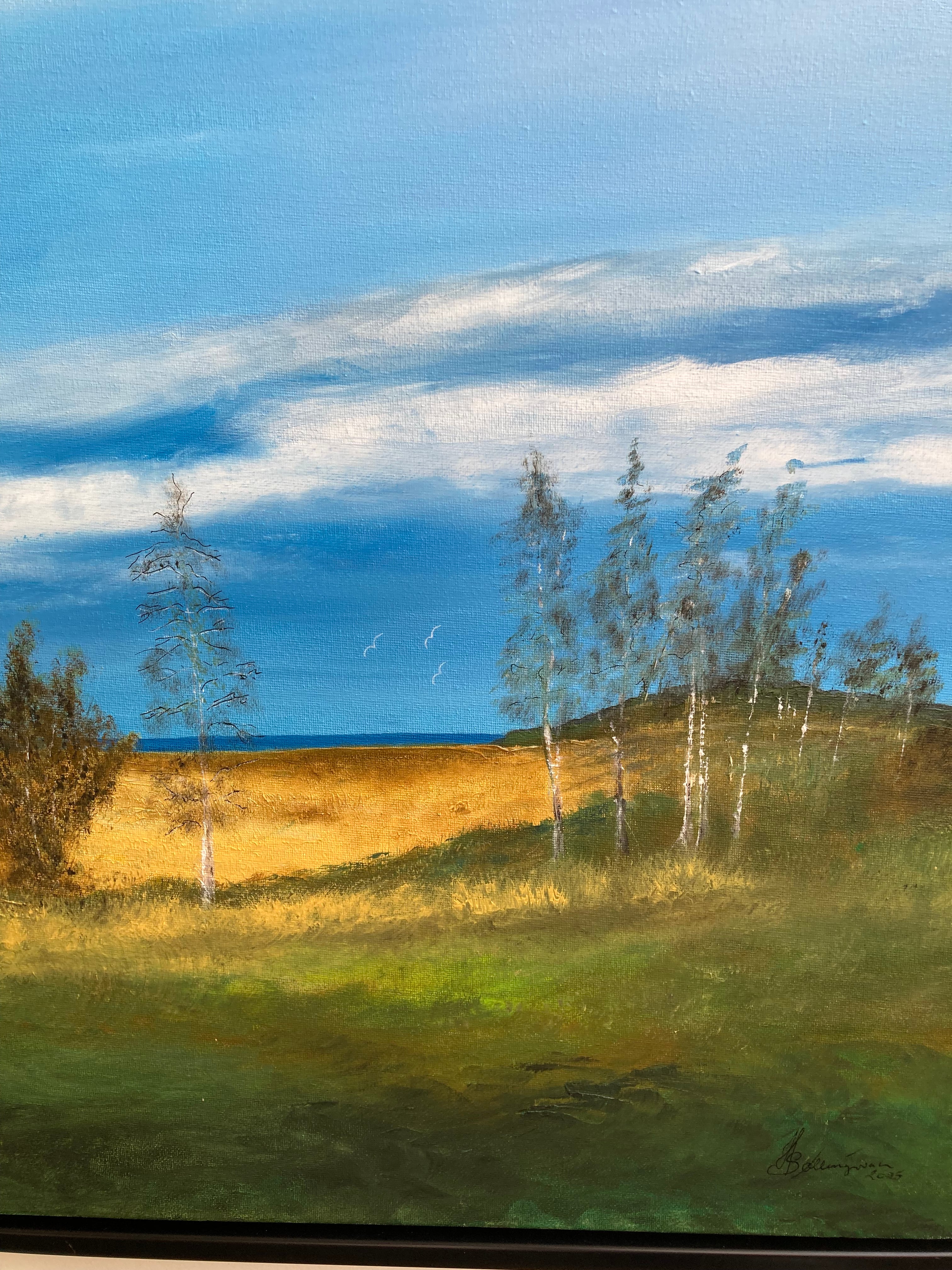 Billede nr. 99 "Øsrerså kig" Olie på lærred. Mål 40 cm x 50 cm Pris 1800 Dkr