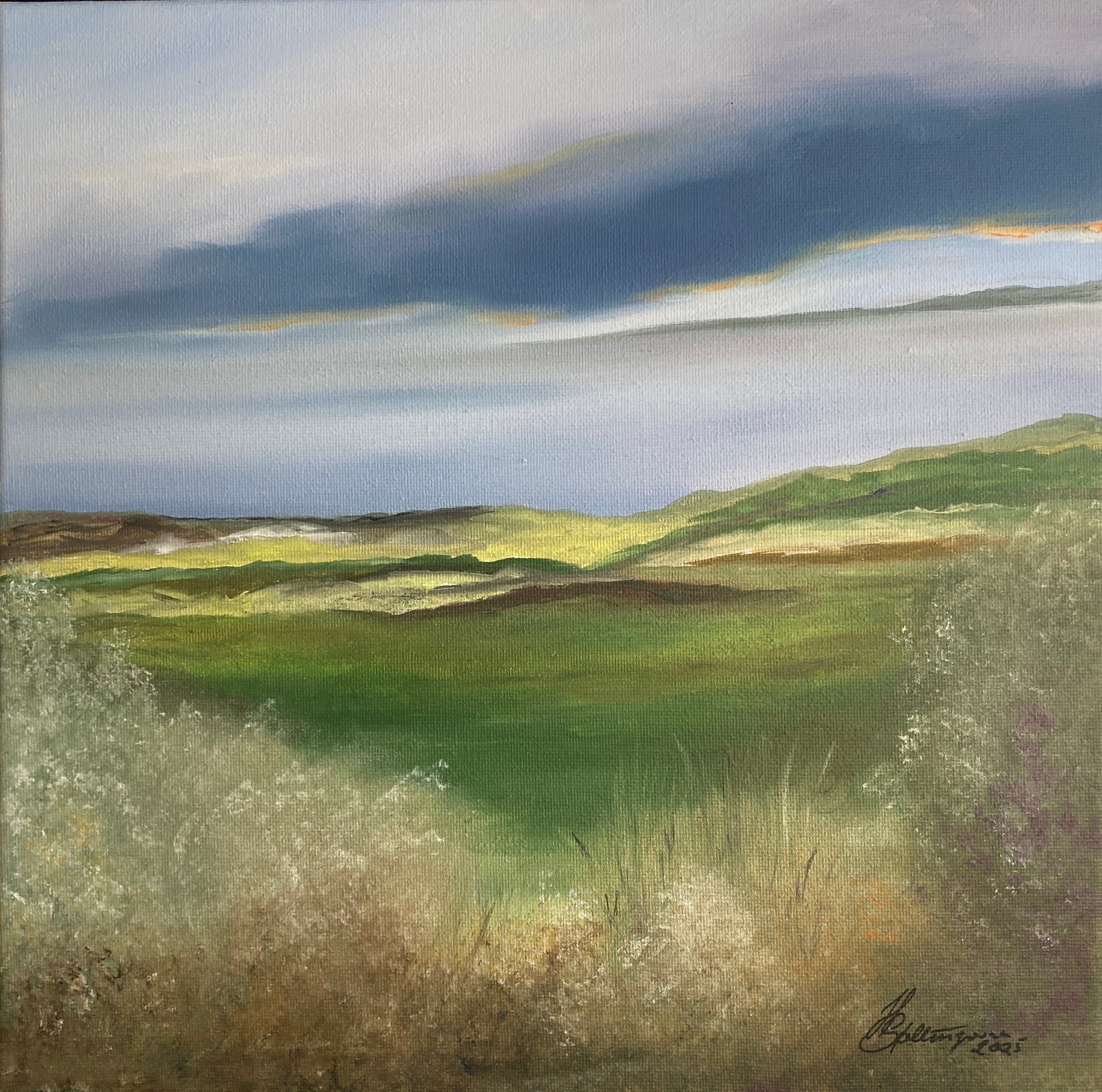 Billed nr 96 " Sommer " - Mål 30 cm x 30 cm
Olie på lærred - Pris 1200 Dkr